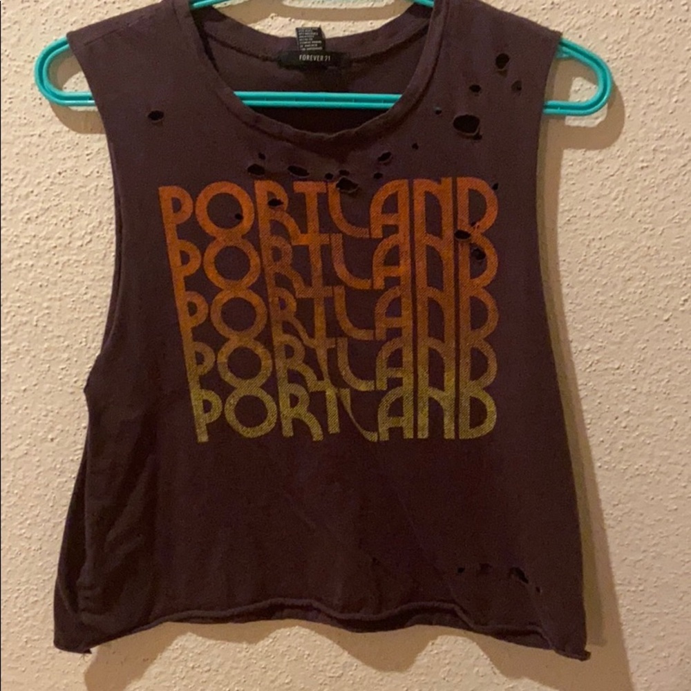 Portland crop top with holes